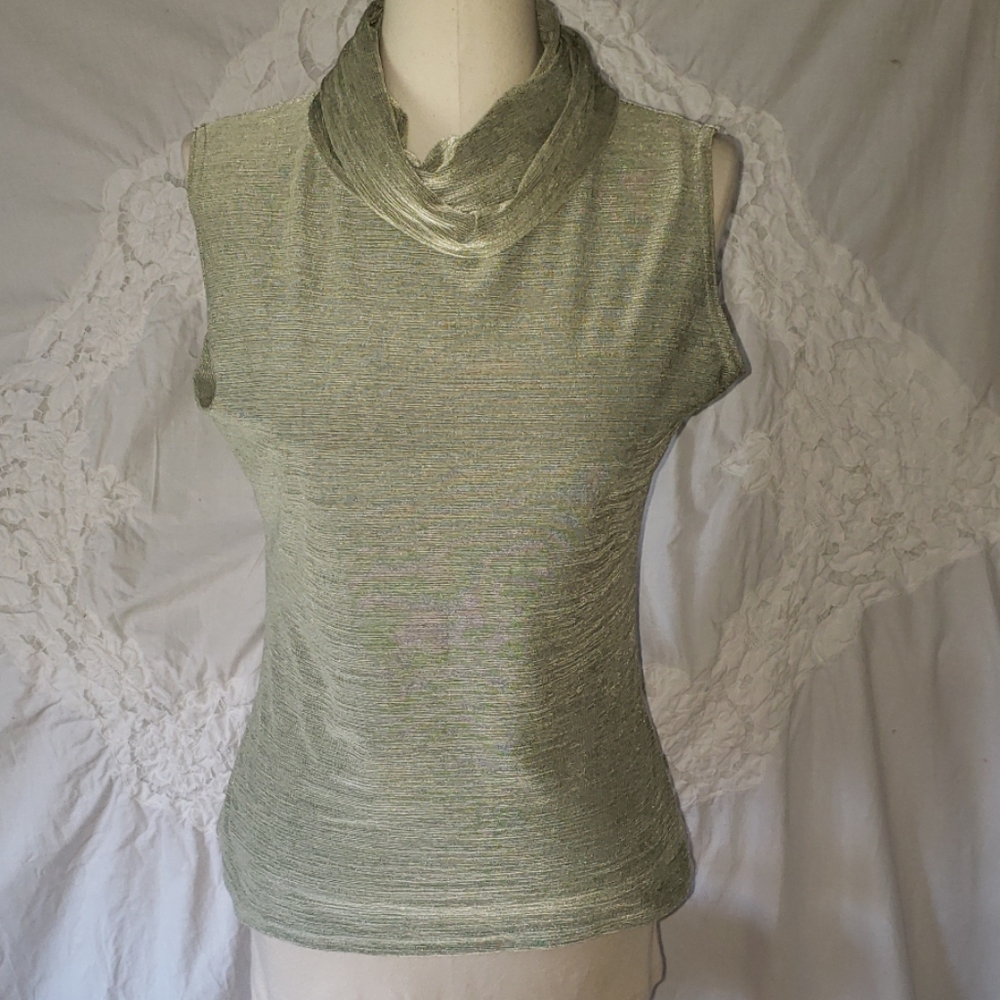 ACW Shimmery Design Cowl Sleeveless tunic